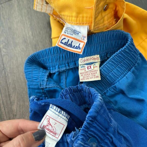 3 Pc Bundle Vintage Pants Boys Size 5 Calabash Calvin Klein Buster Brown 1990's - Picture 5 of 5